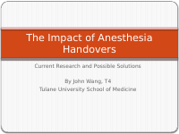 Impact of anesthesia handovers.ppt